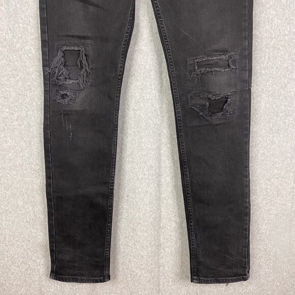 Ksubi Jeans Mens 33 (Fits 35x32) Black Chitch Boneyard Slim Fit Button Fly - Picture 3 of 10